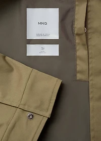 Water-repellent hooded parka