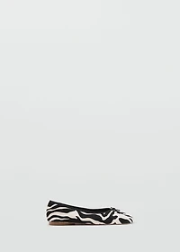 Animal-print ballet flats
