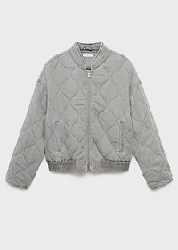 Quilted denim jacket