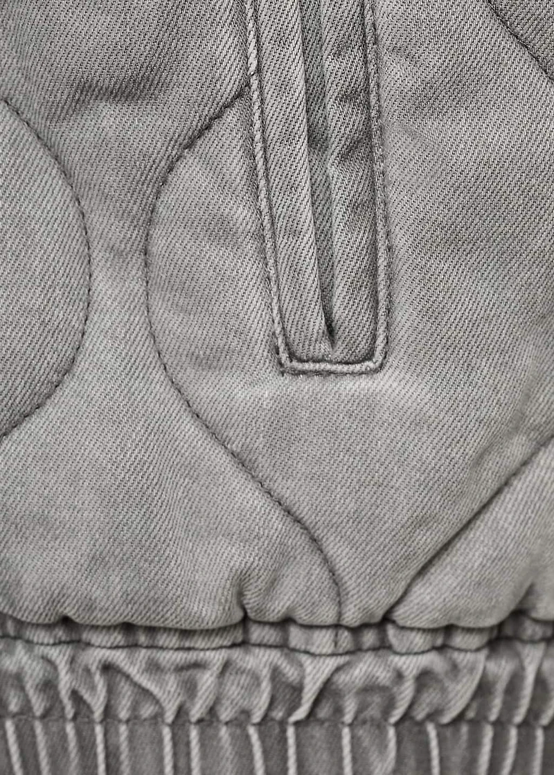 Quilted denim jacket