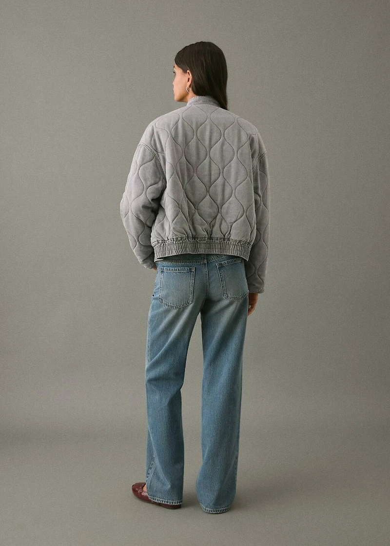 Quilted denim jacket