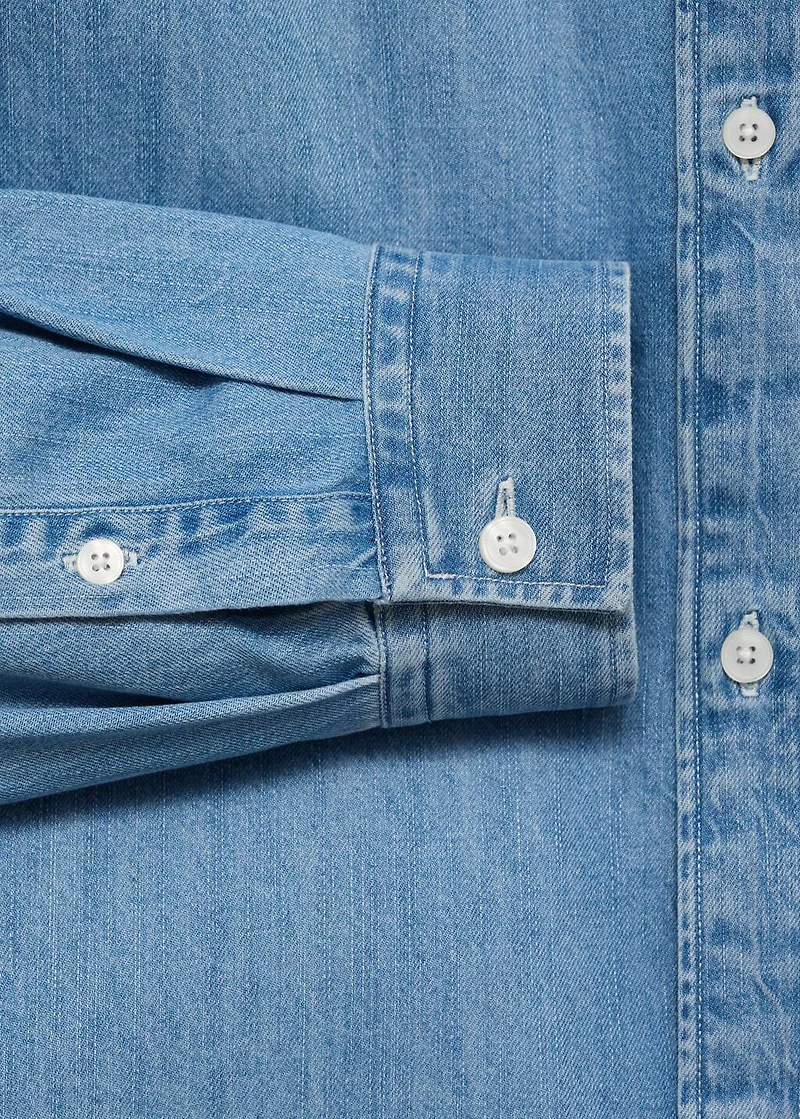 Denim shirt with pocket