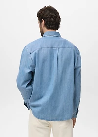 Denim shirt with pocket