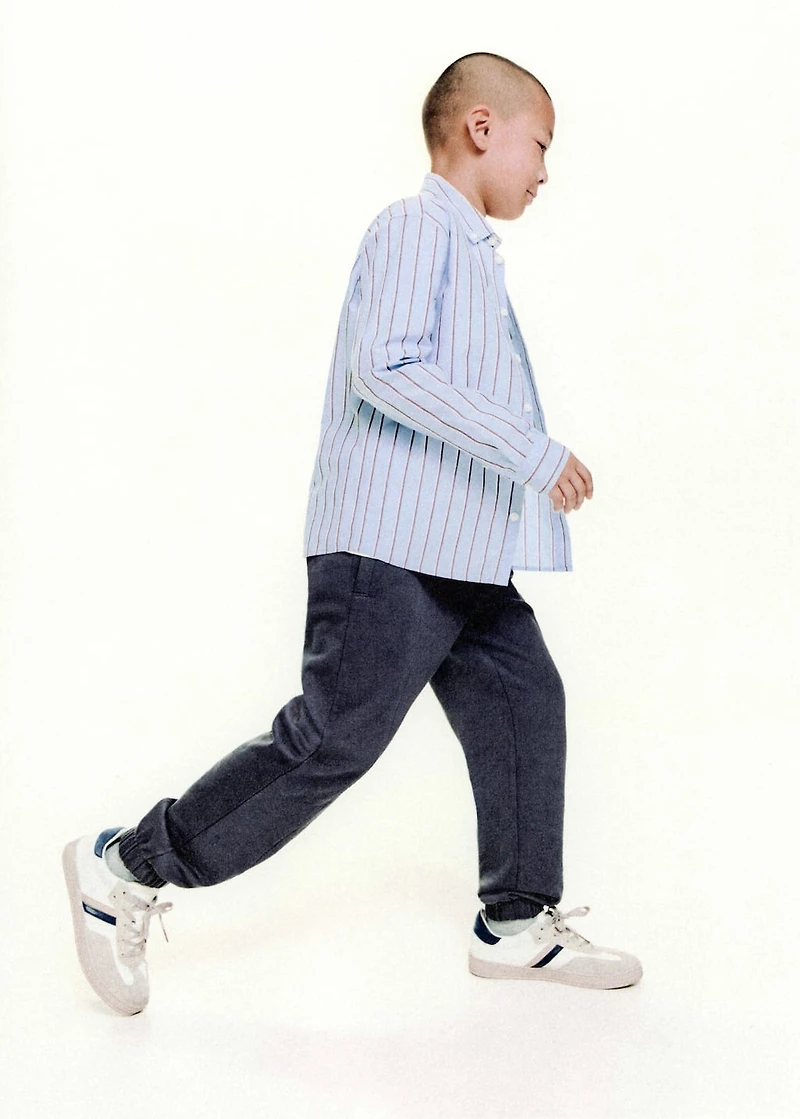 Cotton joggers with elastic waist