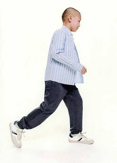 Cotton joggers with elastic waist