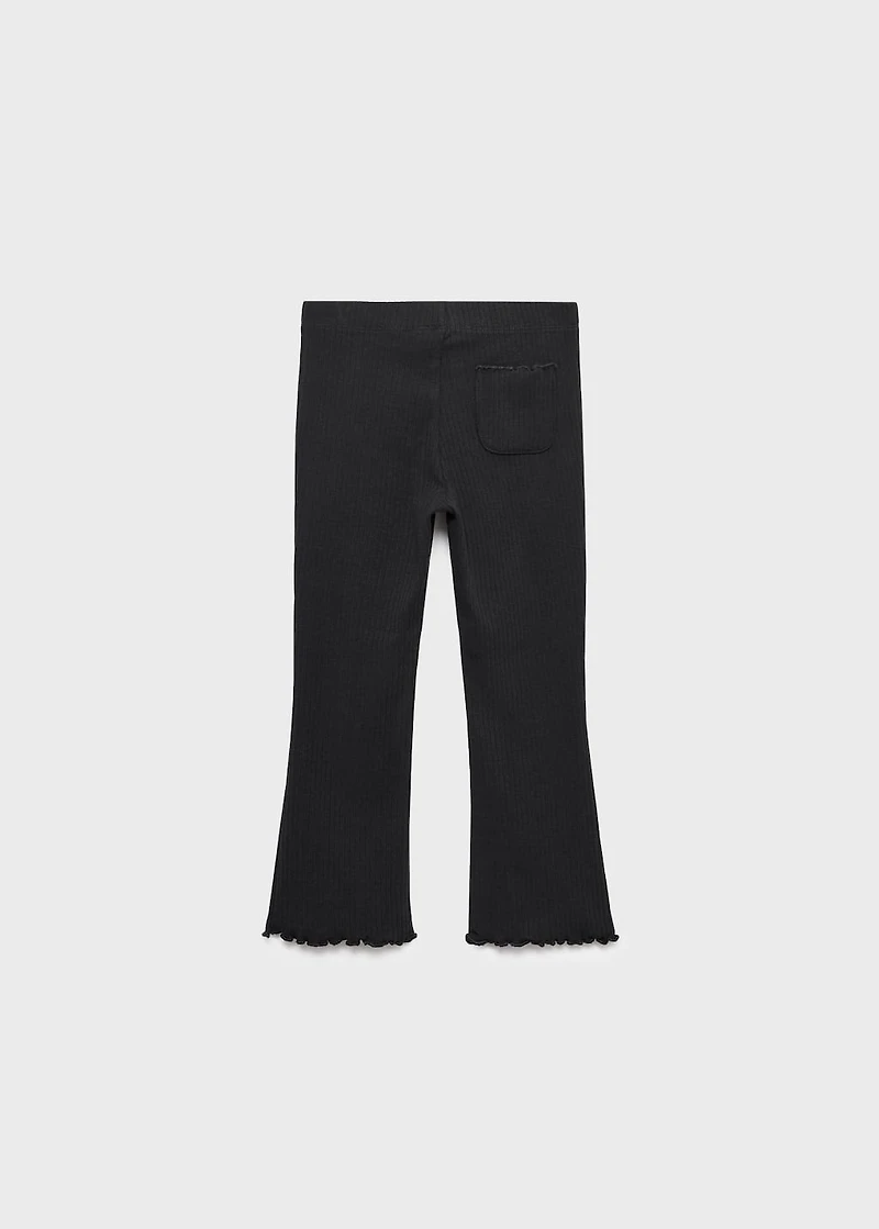 Ribbed flared leggings