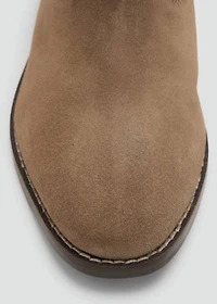 Suede cowboy ankle boots