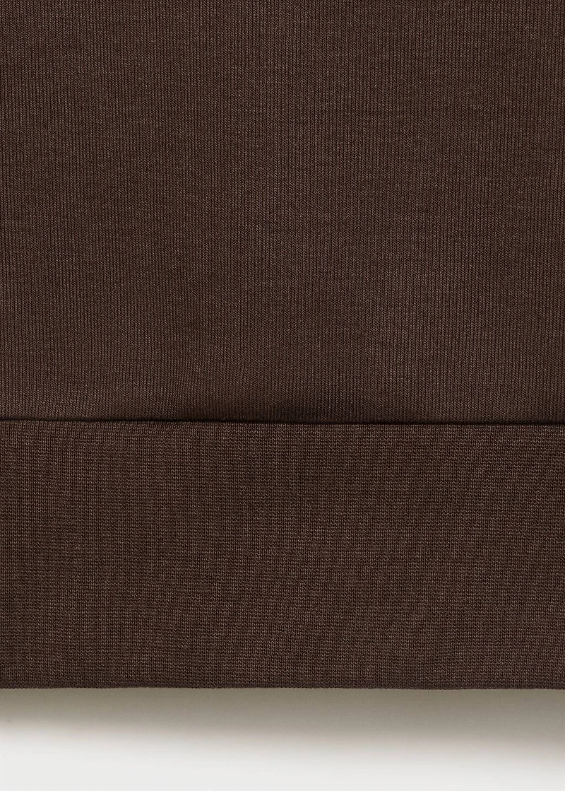 Regular-fit cotton sweatshirt with zipper