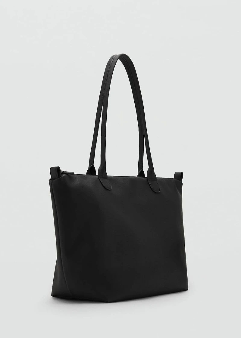 Leather-effect tote bag