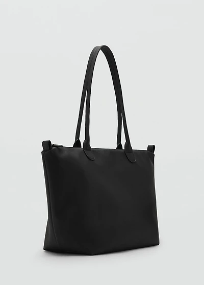 Leather-effect tote bag