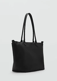 Leather-effect tote bag