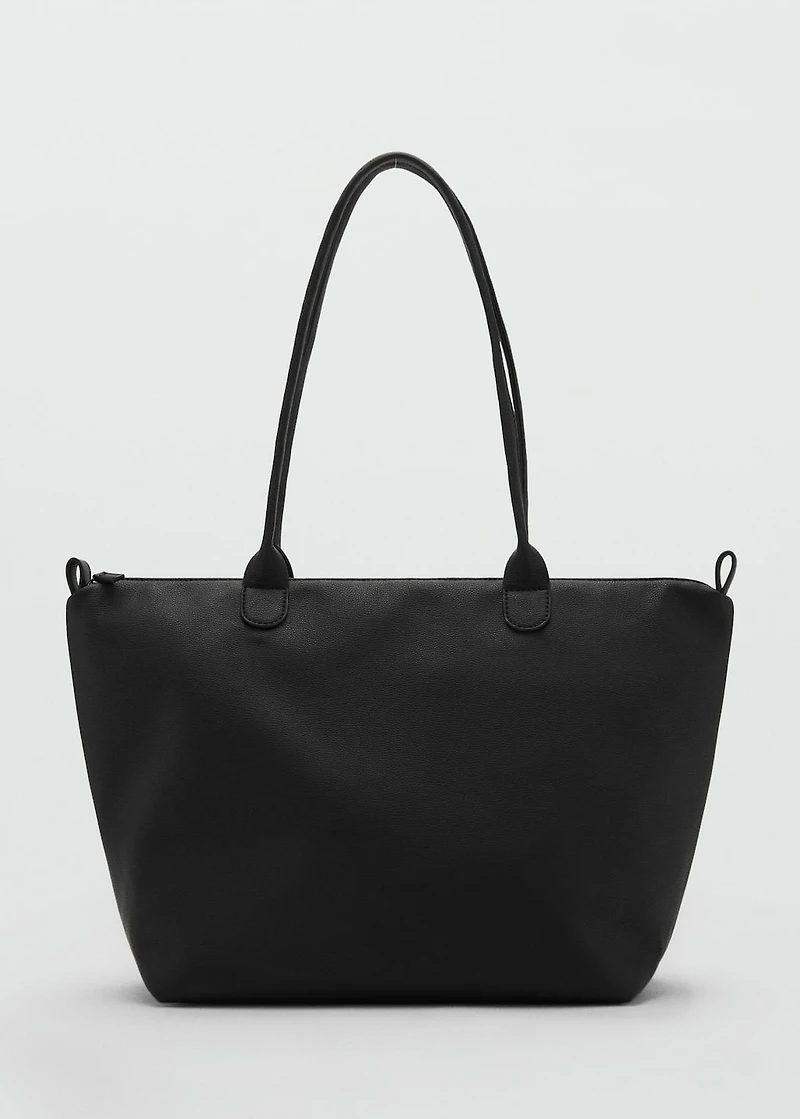 Leather-effect tote bag