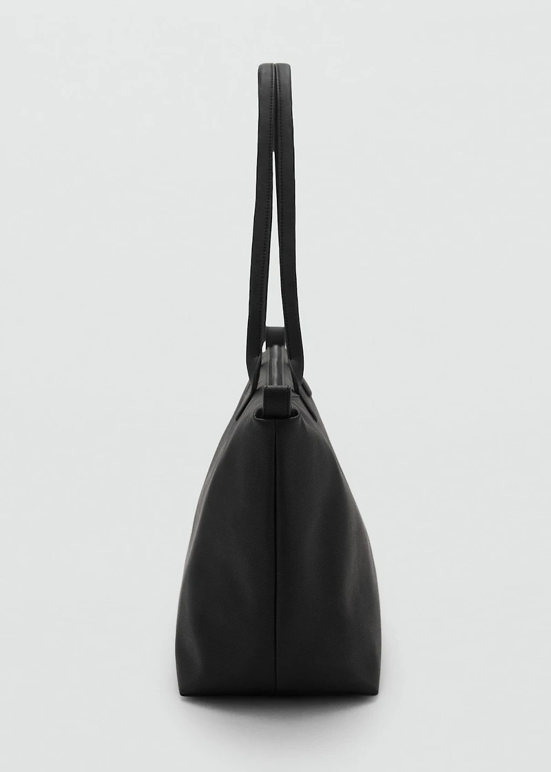 Leather-effect tote bag