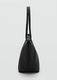 Leather-effect tote bag