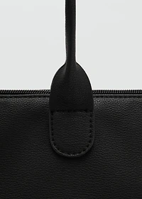 Leather-effect tote bag