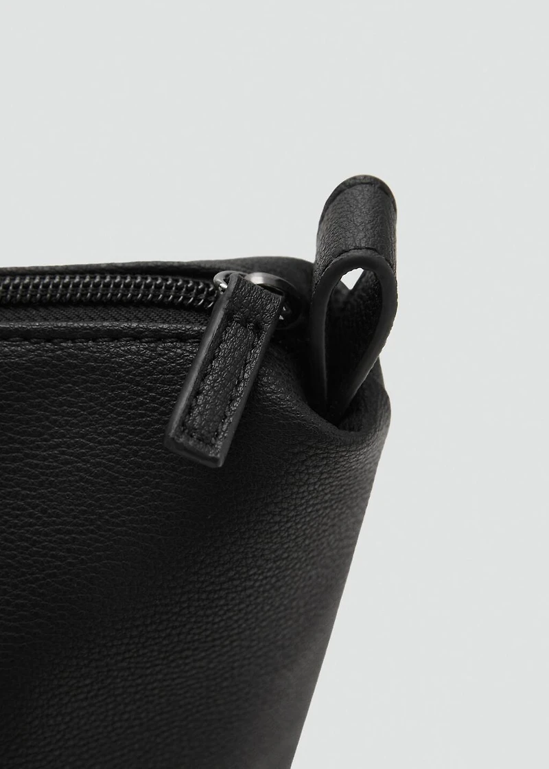 Leather-effect tote bag