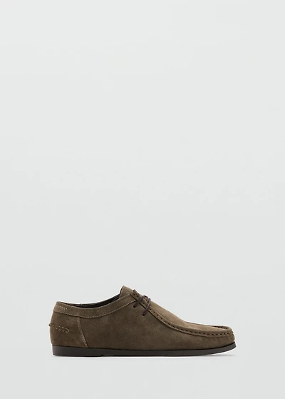 Suede nautical shoes