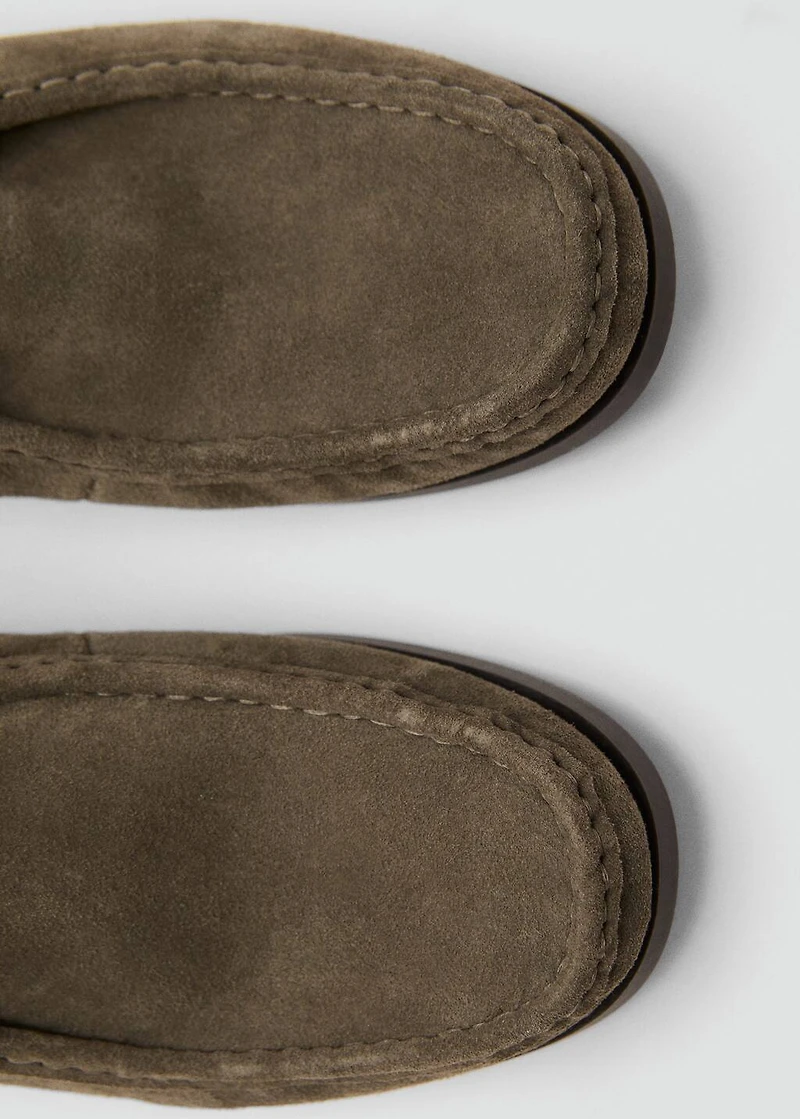 Suede nautical shoes