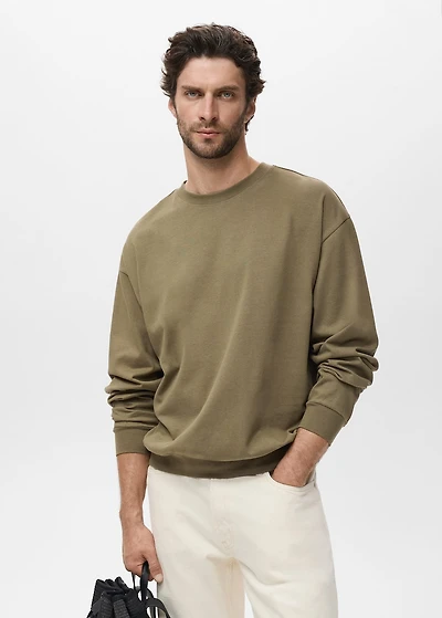 100% cotton relaxed-fit sweatshirt