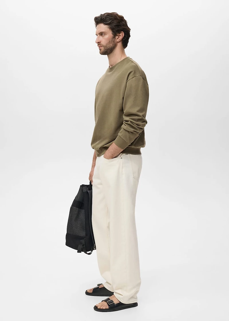 100% cotton relaxed-fit sweatshirt