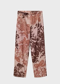 Pajama bottoms with blurred print