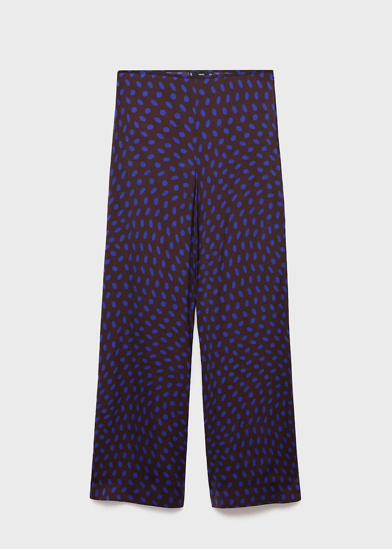 Polka dots flare trousers