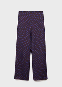 Polka dots flare trousers