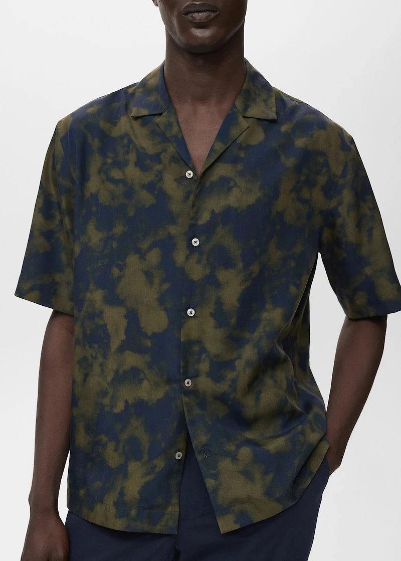 Printed fluid regular-fit shirt