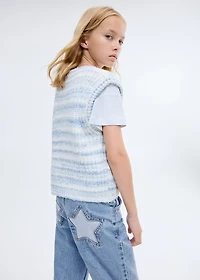 Mom fit decorative rips jeans