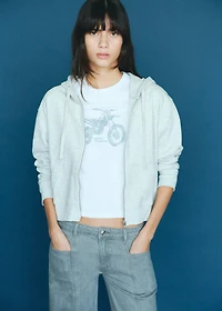 Cotton t-shirt with motorbikes