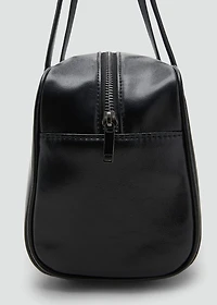 Bowling bag with leather-effect finish