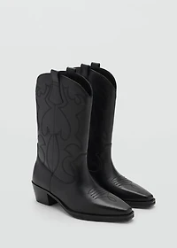 Cowboy leather boots