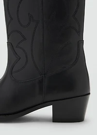 Cowboy leather boots