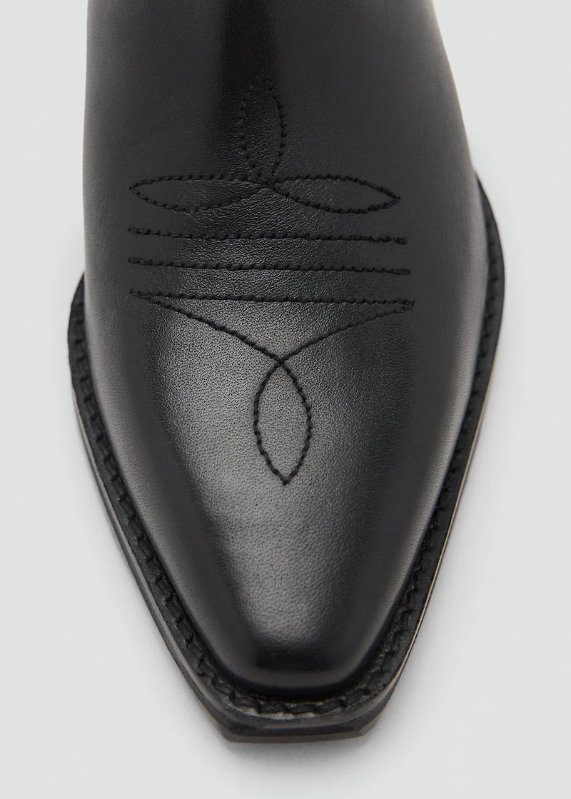 Cowboy leather boots