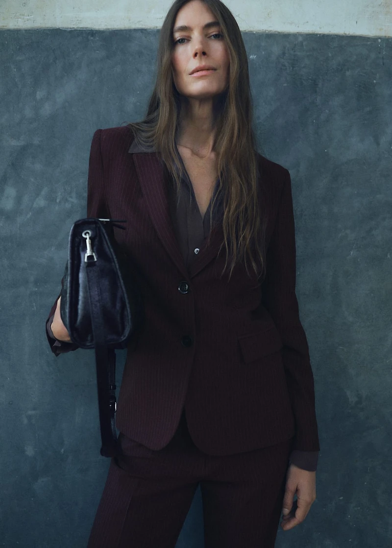 Pinstripe suit jacket