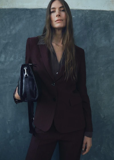 Pinstripe suit jacket