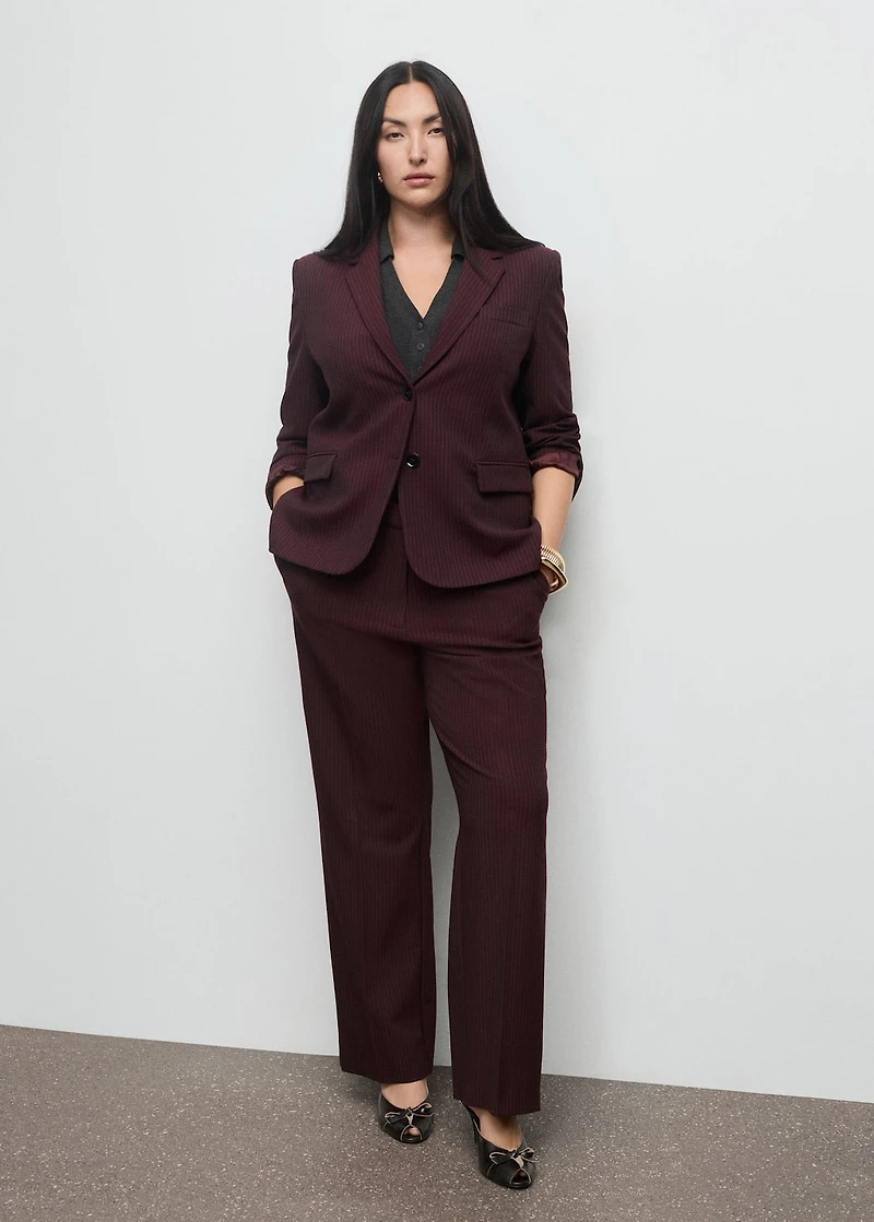 Straight-fit suit jacket