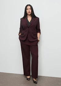 Straight-fit suit jacket