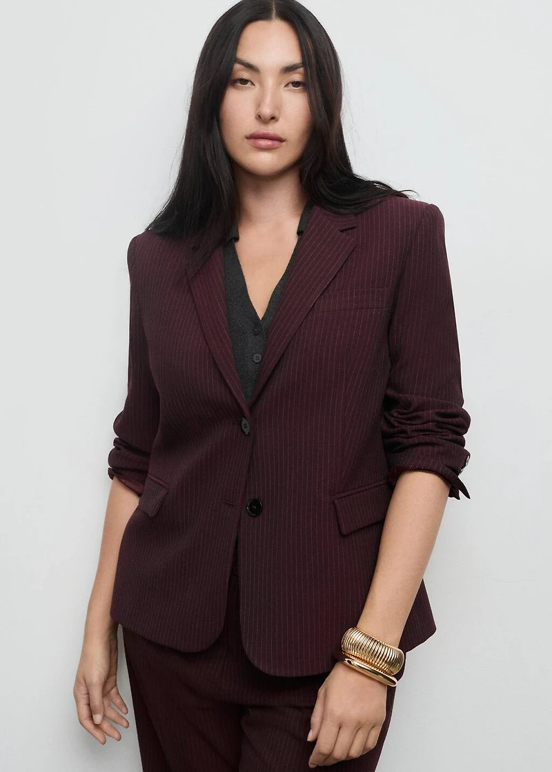 Straight-fit suit jacket