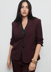 Straight-fit suit jacket
