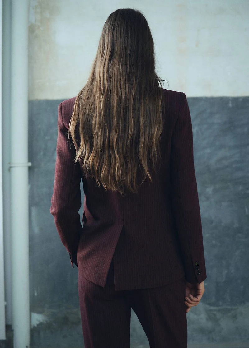 Pinstripe suit jacket