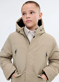 Pockets hooded coat