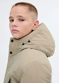 Pockets hooded coat