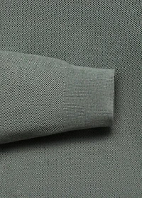 Micro-structured cotton polo shirt