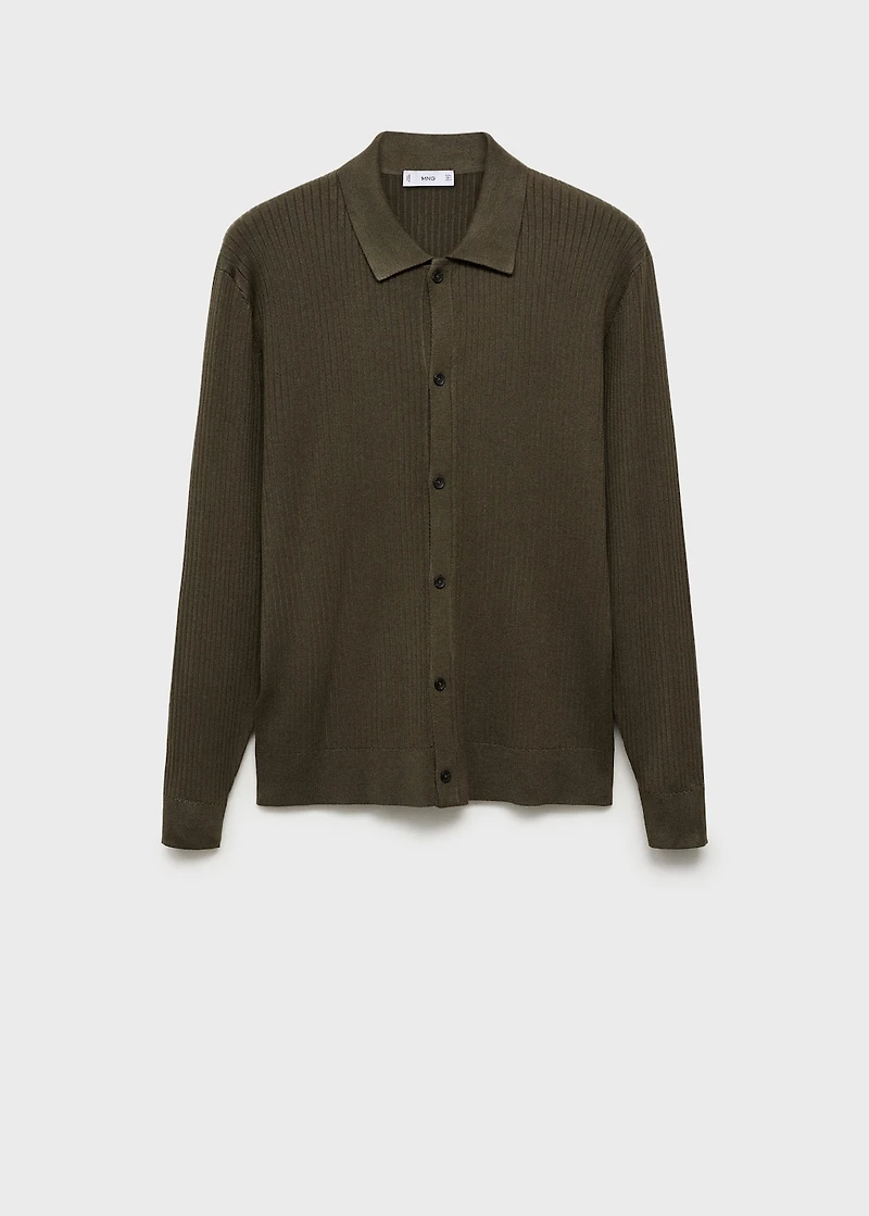 Ribbed knit cardigan