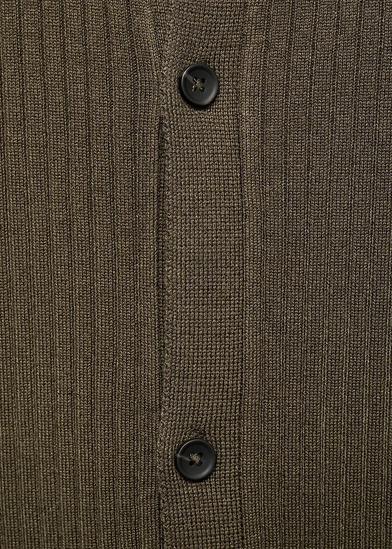Ribbed knit cardigan
