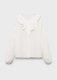 Crinkled ruffle shirt