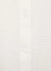 Crinkled ruffle shirt