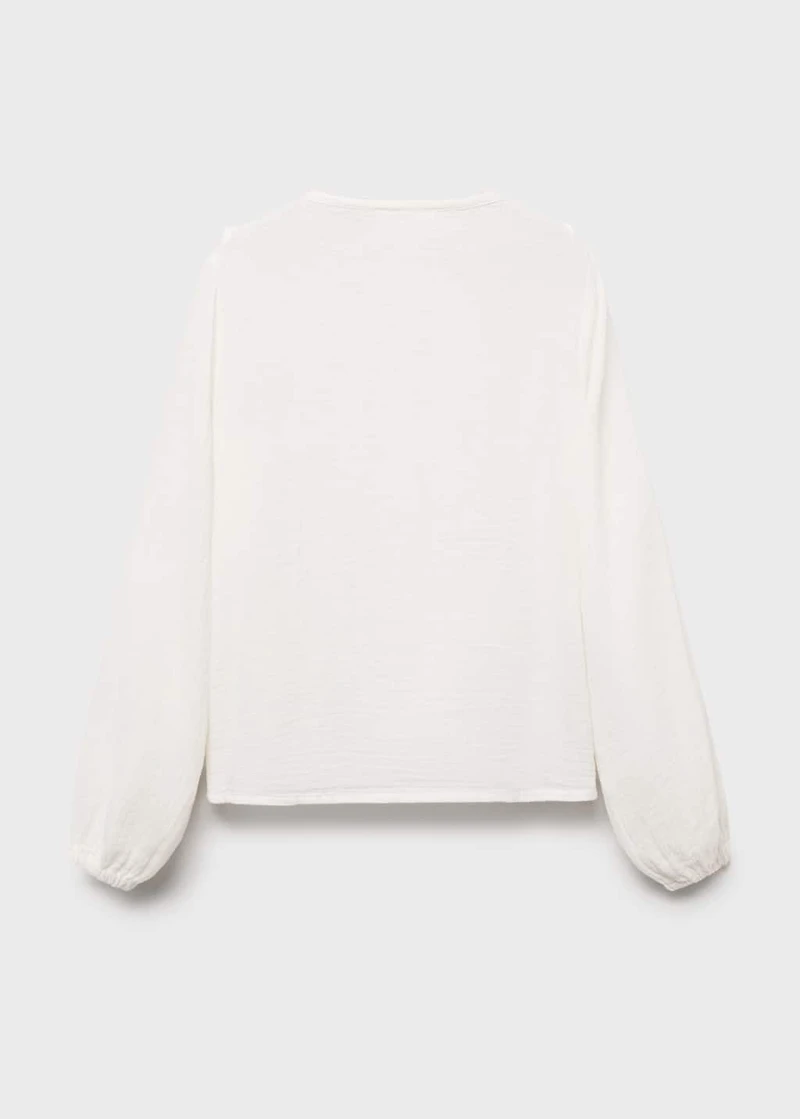 Crinkled ruffle shirt