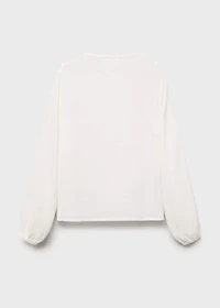 Crinkled ruffle shirt